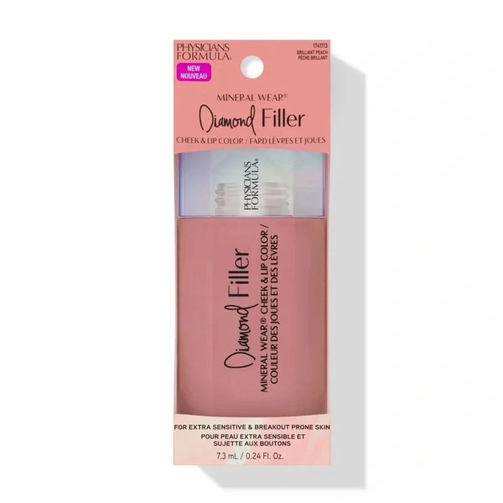 Physicians Formula Diamond Filler Cheek & Lip Color - Brilliant Peach, NEW